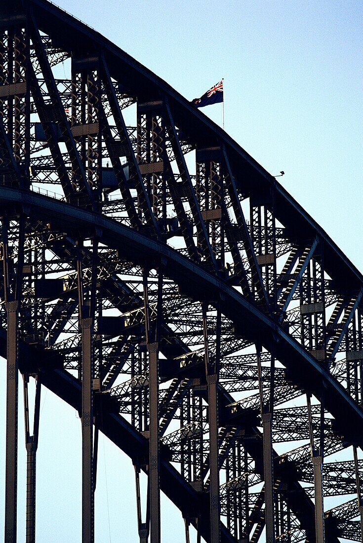 Untersicht Details einer Brücke, Sydney Harbour Bridge, Hafen von Sydney, Sydney, New South Wales, Australien