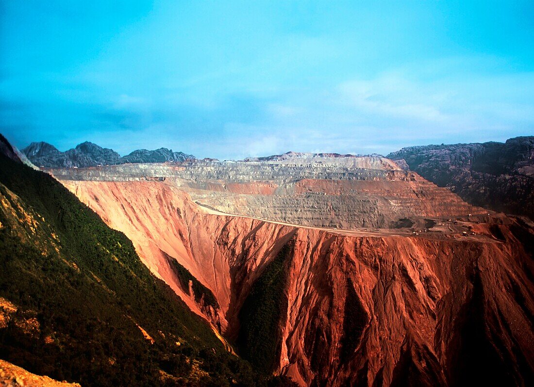 Grasberg Mine on the Jayawijaya Mountains, Irian Jaya, New Guinea, Indonesia