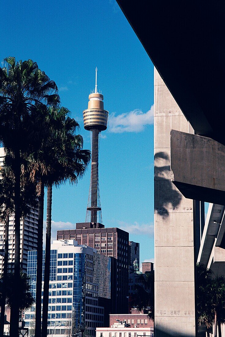 Low angle view of a tower, Centrepoint Tower, Sydney, New South Wales, Australia