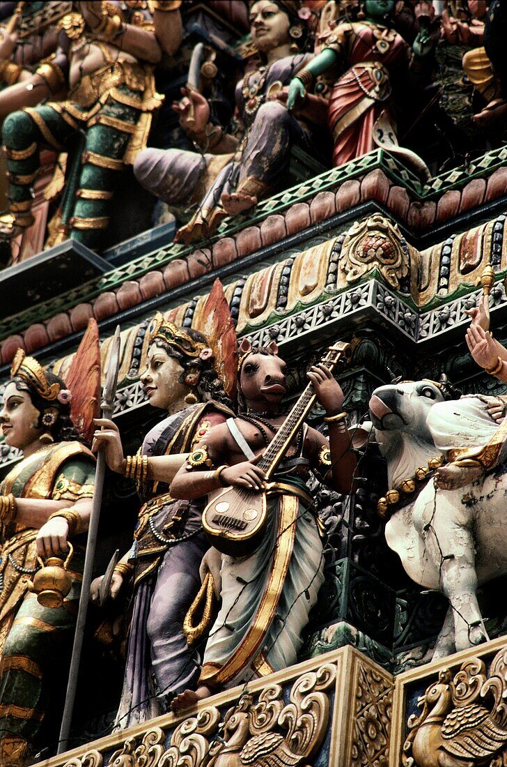 Details of Sri Veeramakaliamman Temple, Little India, Singapore