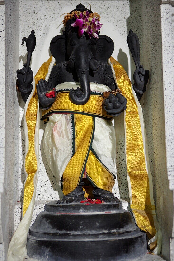 Statue der Gottheit Ganesha, Little India, Singapur