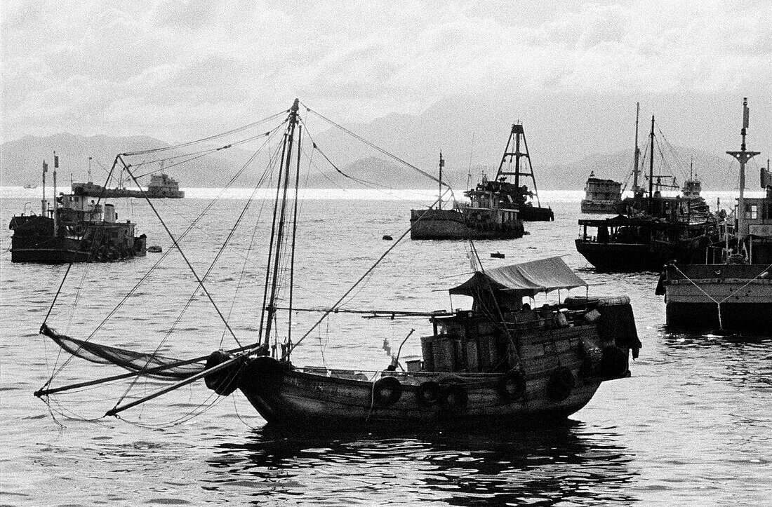 China, Hong Kong, Hafen von Aberdeen, chinesische Dschunken oder Fischerboot