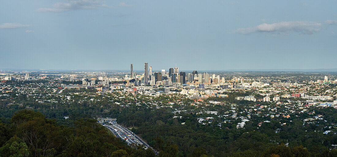Panorama aerial of Brisbane City, Australia