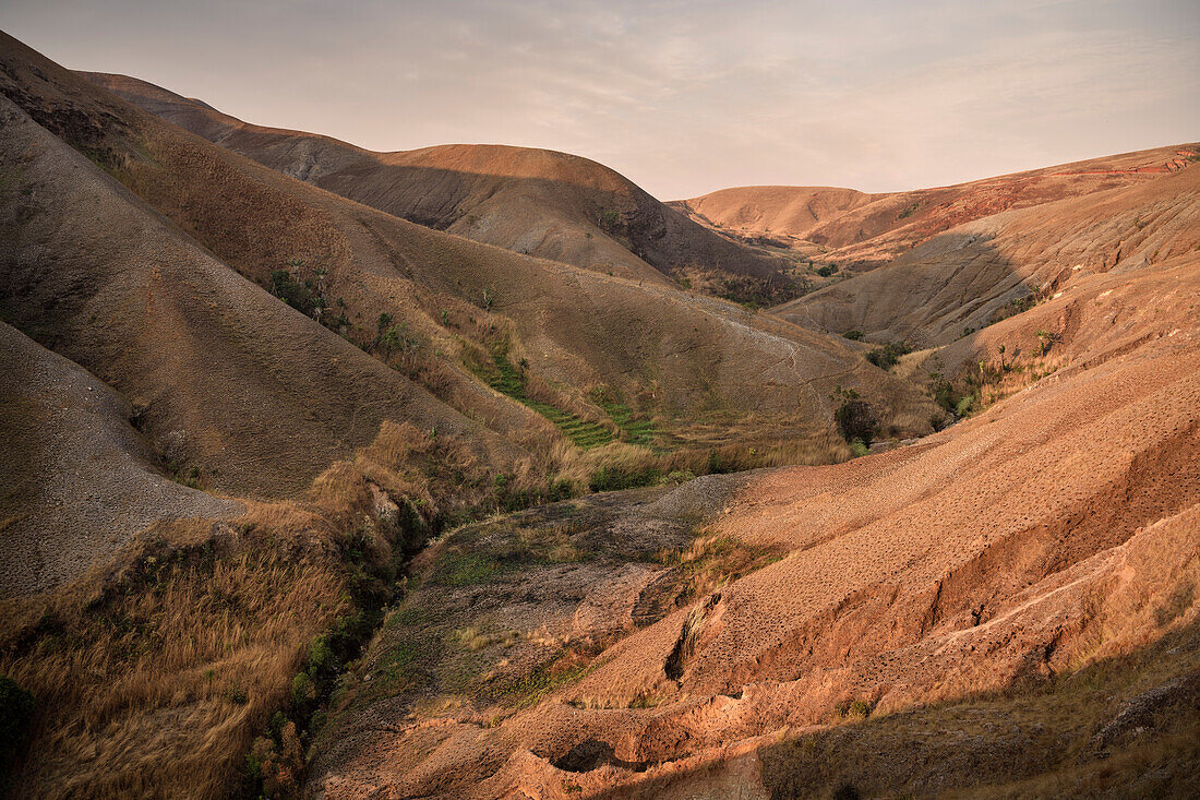 Landschaft im Zentralen Hochland von Madagaskar, Afrika