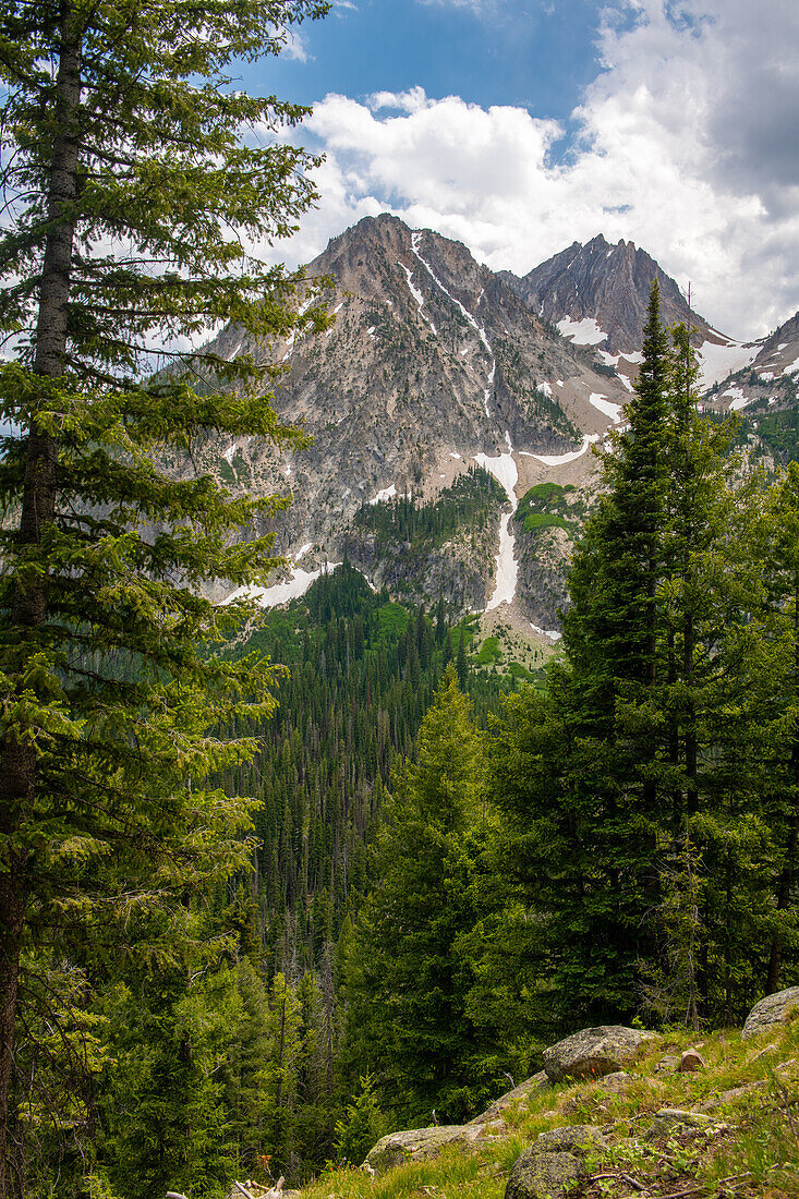 Mountain range, Sawtooths Stanley Idaho.