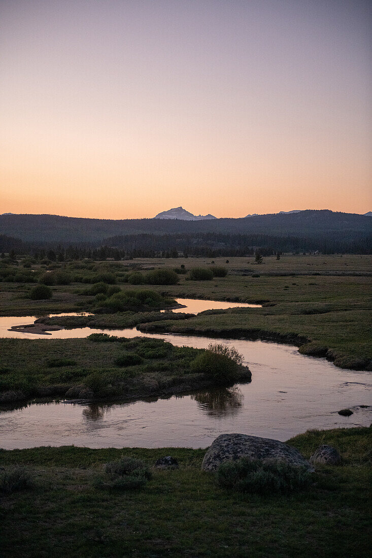 Sonnenuntergang über Wind River, Wyoming, USA