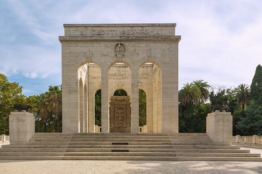 Rom, Mausoleo Ossario Garibaldino auf dem Monte Gianicolo, Latium, Italien