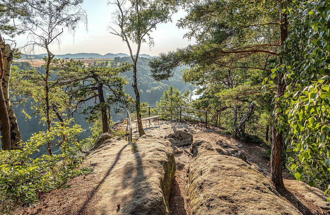 Viewpoint Kleine Bastei in Saxon Switzerland, Saxony, Germany