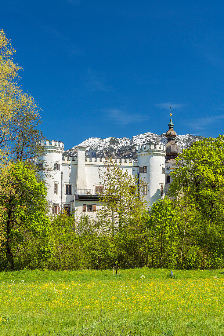 Marzoll Castle near Bad Reichenhall, Berchtesgadener Land, Upper Bavaria, Bavaria, Germany