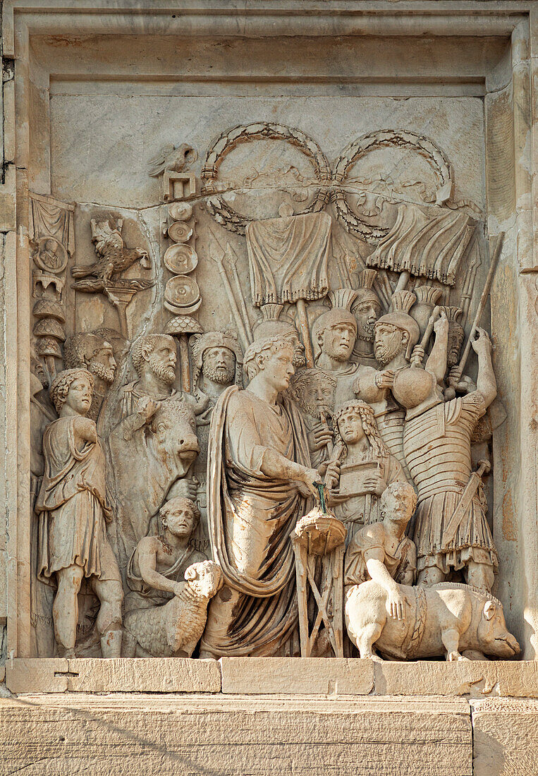 Relief im Constantine Arch in Rom Italien