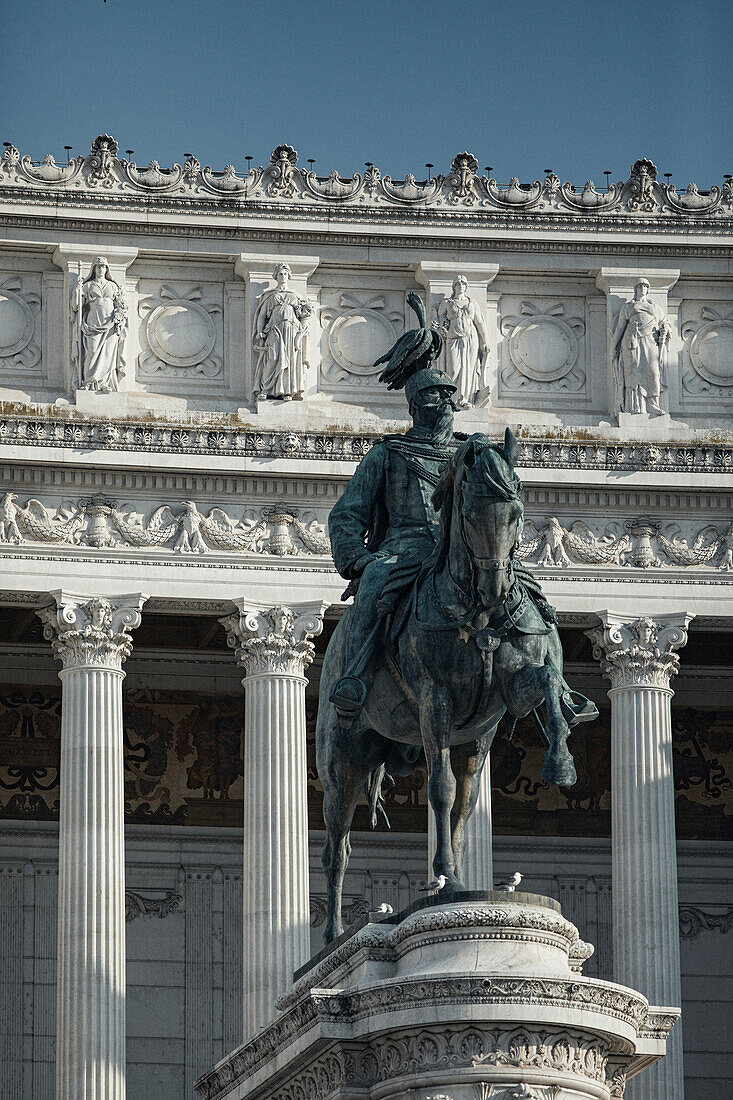 Reiterskulptur von Victor Emmanuel II Rom Italien