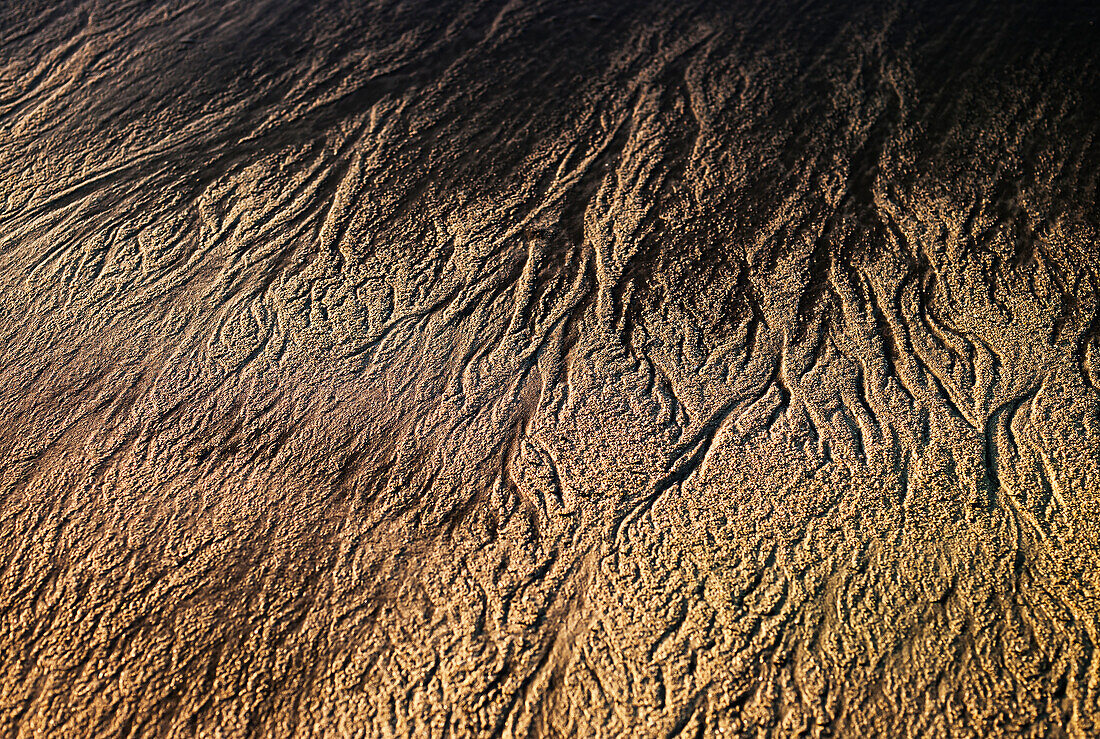 Water pattern in wet sand