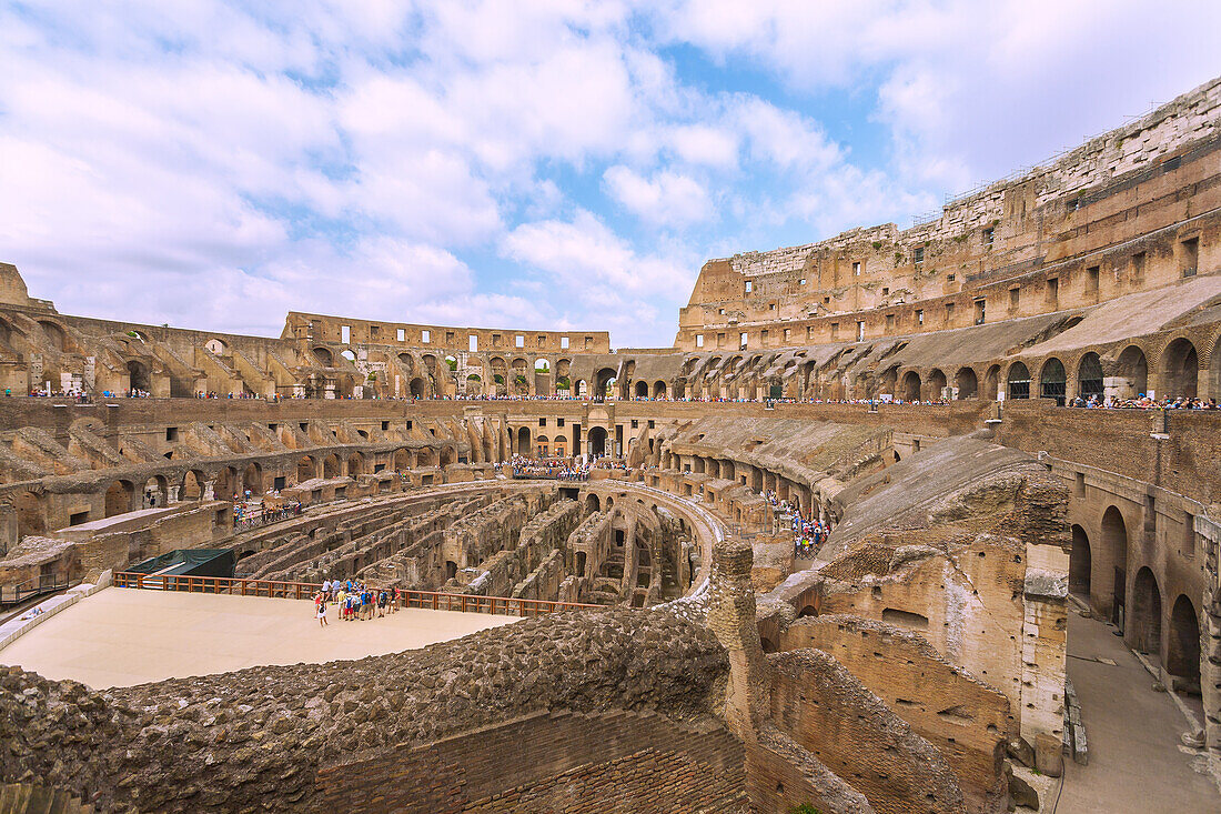 Rome, Colosseum interior view with tiers … – License image – 71384226 ...