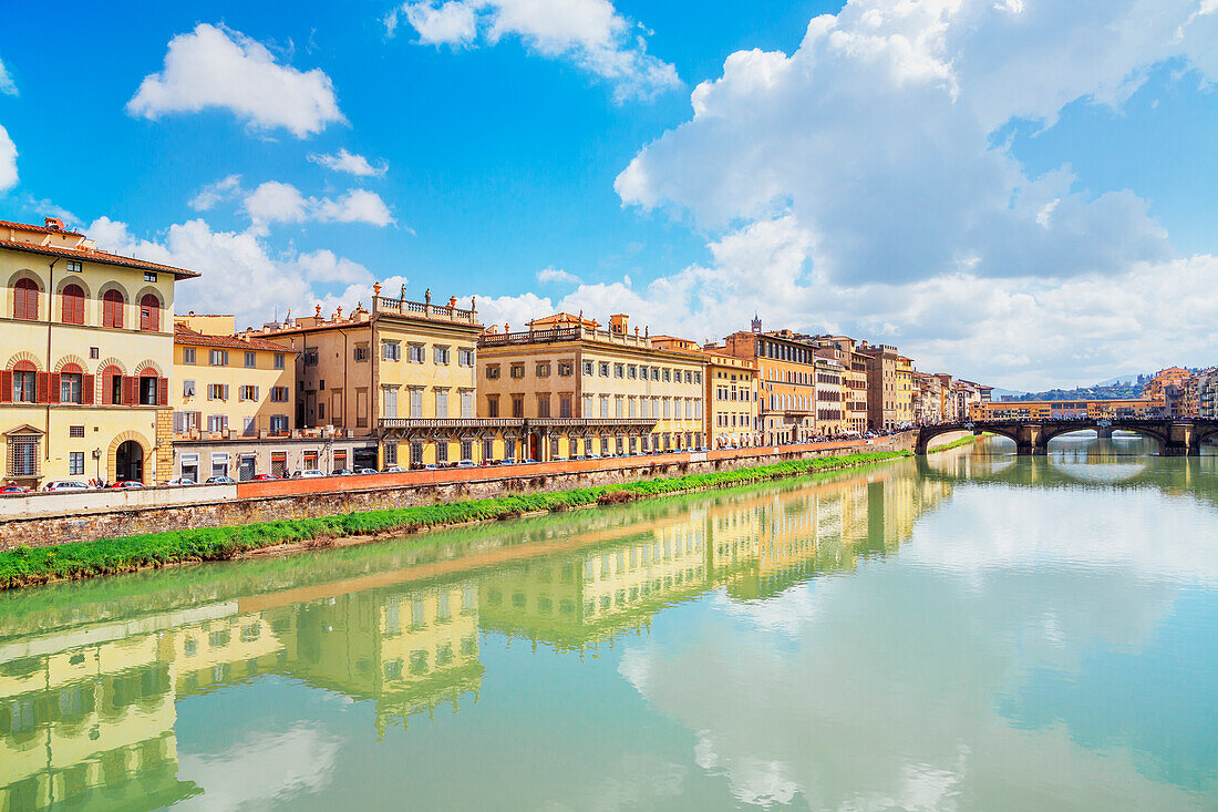 Florence historic district on Arno riverbank, Florence, Tuscany, Italy