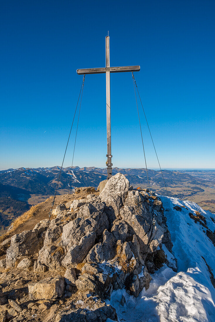 Panorama from the Rubihorn, 1957m, in the Illertal, Allgäu Alps, Allgäu, Bavaria, Germany, Europe