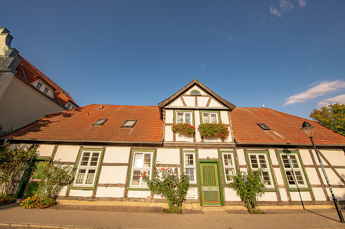 Häuser von Warnemünde, Ostsee, Rostock, Mecklenburg-Vorpommern, Deutschland