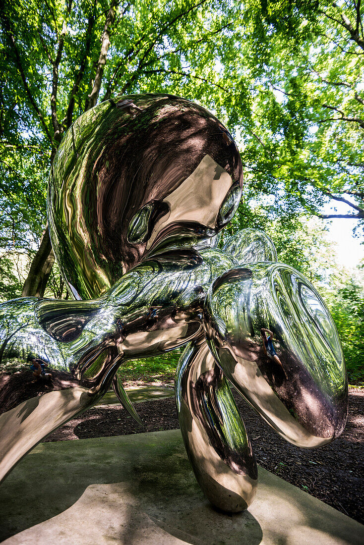 Sculpture Park Waldfrieden, sculpture by Tony Cragg, Wuppertal, Bergisches Land, North Rhine-Westphalia, Germany
