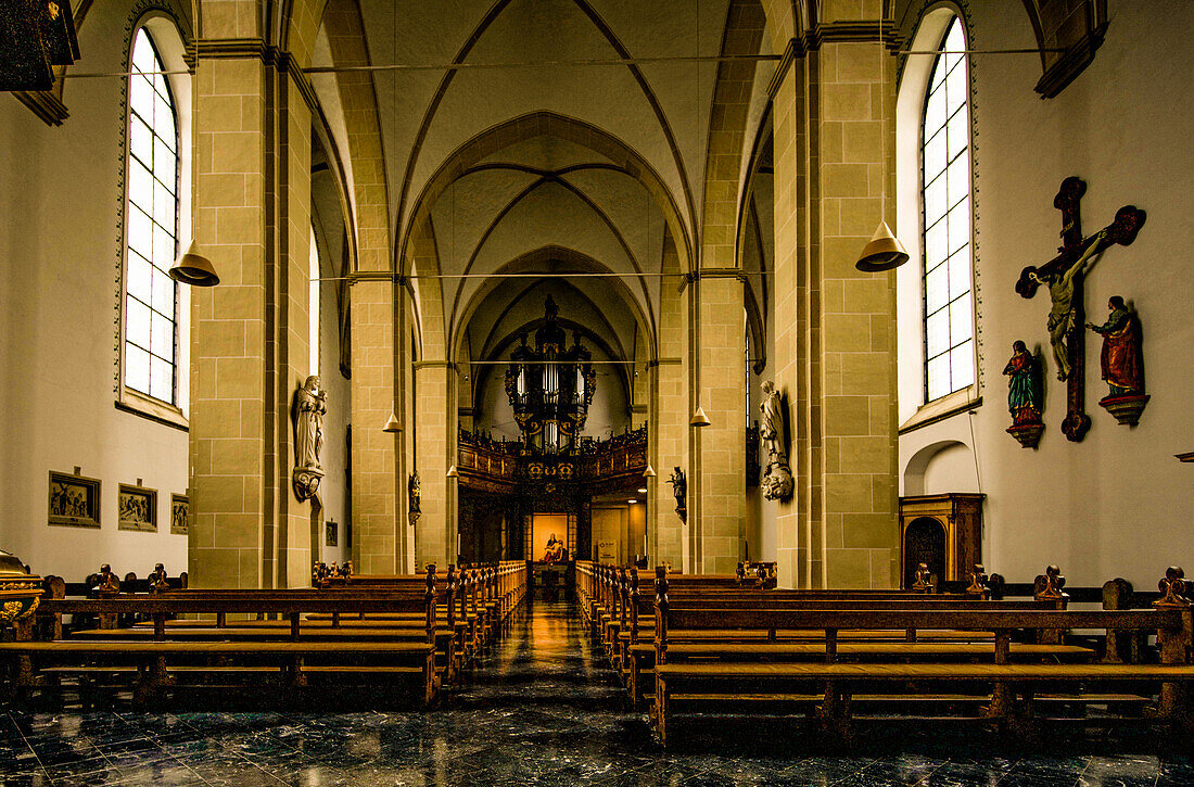In der Abteikirche des Klosters Kamp in Kamp-Lintfort, Niederrhein; Nordrhein-Westfalen, Deutschland