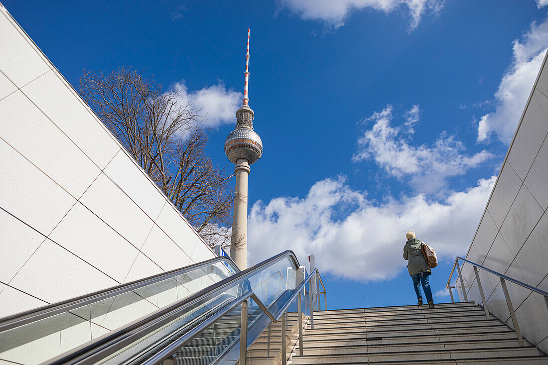 Rotes Rathaus underground station in Berlin, Germany