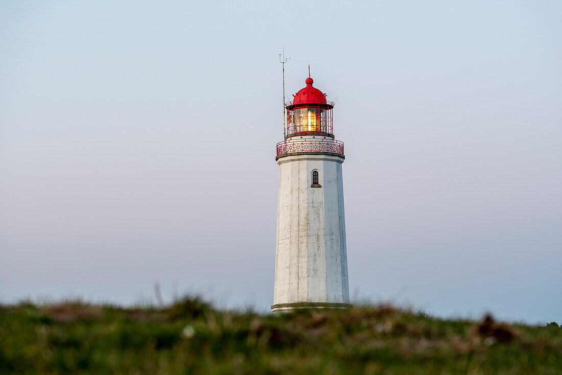 Dornbusch lighthouse on the Schluckwieksberg, Hiddensee Island, Mecklenburg-West Pomerania, Germany