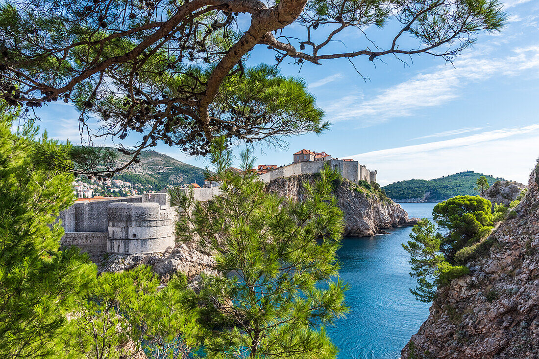 Blick von der Festung Lovrijenac auf Dubrovnik, Kroatien