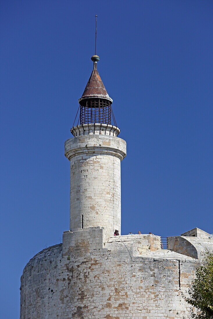 The Tour de Constanze is part of the city walls of Aigues-Mortes, Camargue, Occitania, France