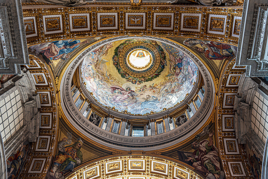 St. Peter's Basilica from inside, Rome, Lazio, Italy, Europe