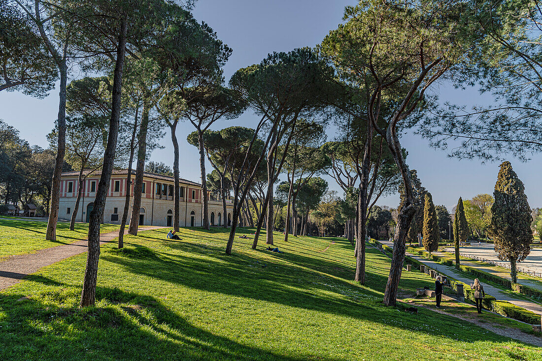 Piazza di Siena im Villa Borghese Parkanlage, Rom, Latium, Italien, Europa