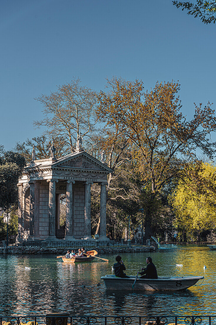 Asklepios Tempel im Villa Borghese Parkanlage, Rom, Latium, Italien, Europa