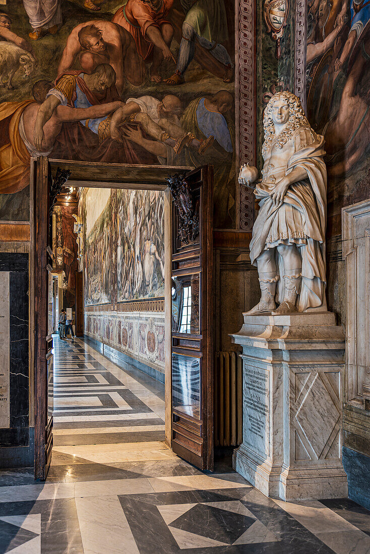 Roman Art in the Imperial Hall, Capitoline Museum, Palazzo dei Conservatori, Rome, Lazio, Italy, Europe