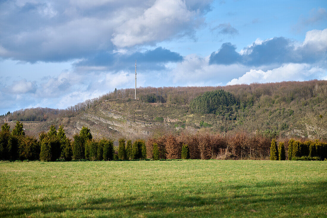 View of the Stux (Stuxberg) from the southwest, Unkel, Rhineland-Palatinate, Germany