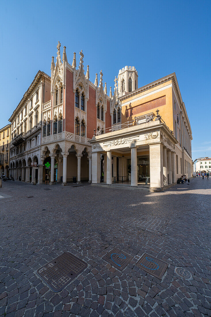 Entrance facade of the Caffè Storico in Padua, Italy.
