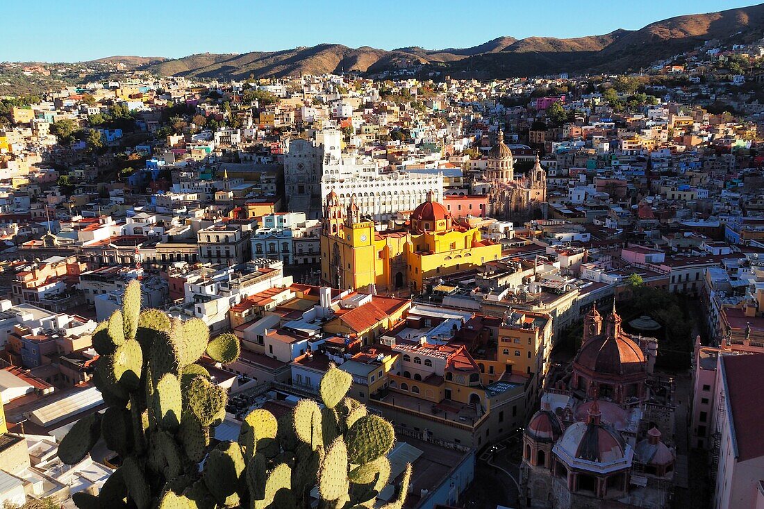 Blick auf das historische Zentrum, Guanajuato, Mexiko