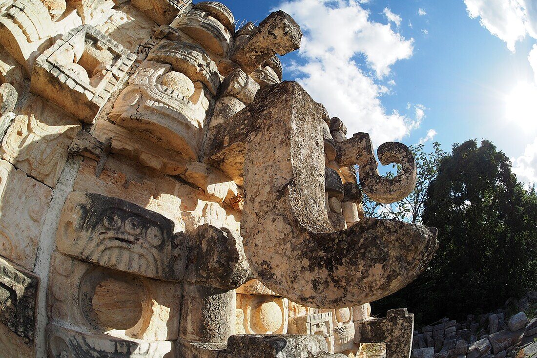 Mayan excavation Kabah at Ruta Puuc, Yucatan, Mexico