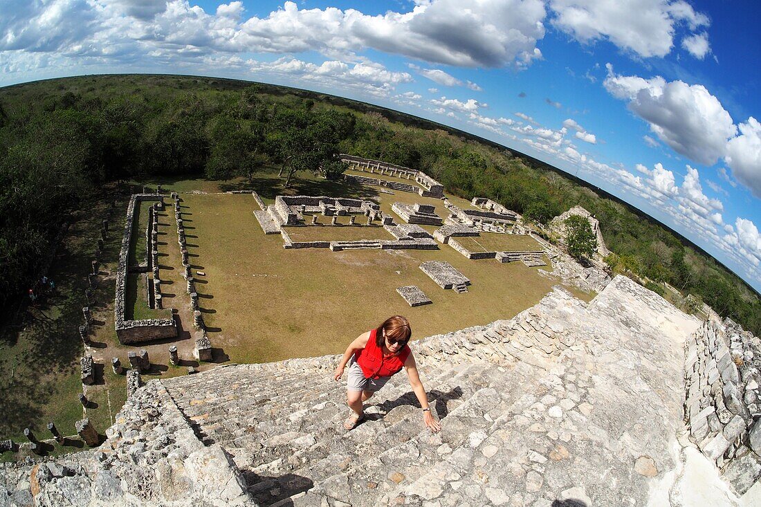 Maya-Stadt Mayapan an der Ruta Puuc, Yucatan, Mexiko