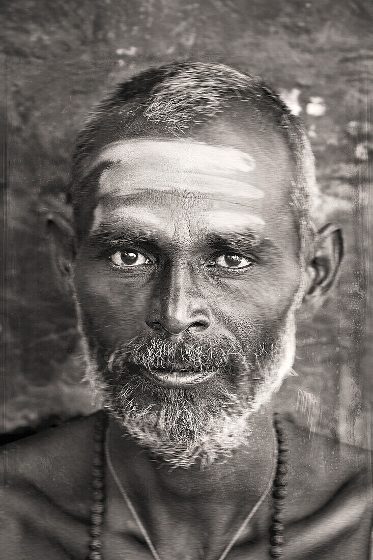 Sadhu-Kopfschuss, Varanasi, Indien