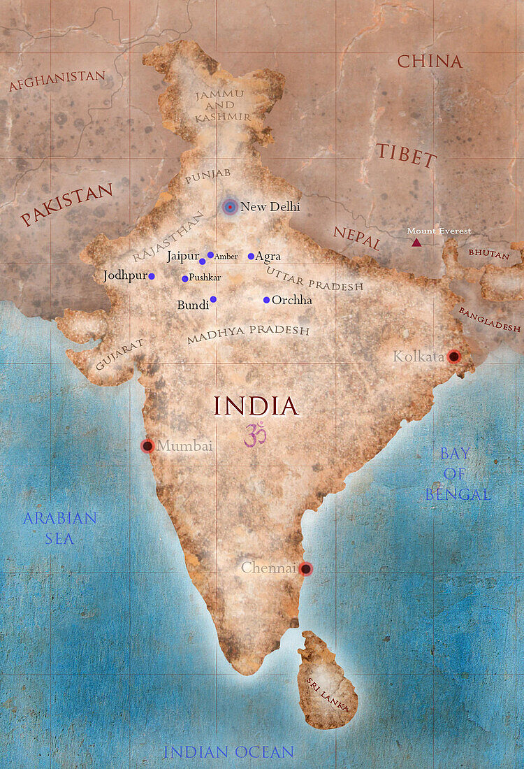Karte von Indien