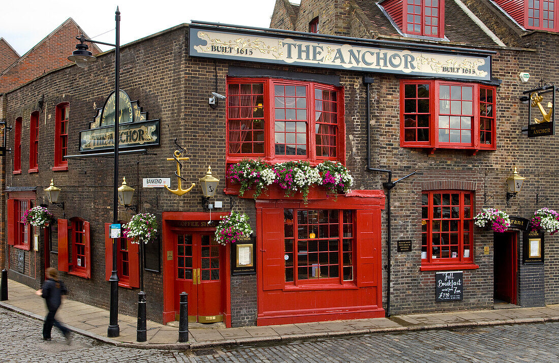 Die Anchor Pub Außenansicht, Southbank, London, England