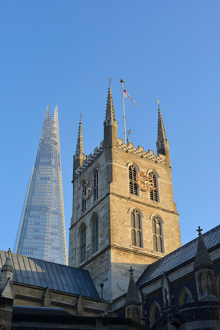 The Shard and Southwark Cathedral, London