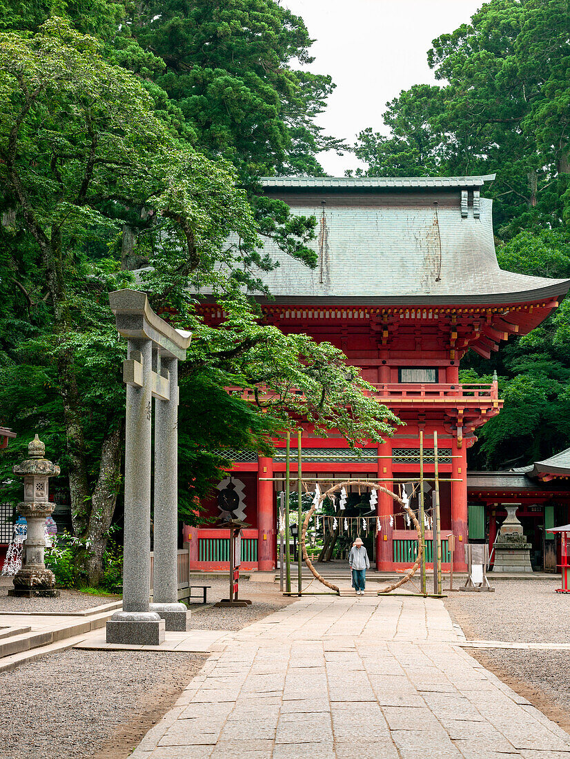 Romon Gate, Kashima Jingu shrine and forest, Kashima, Japan