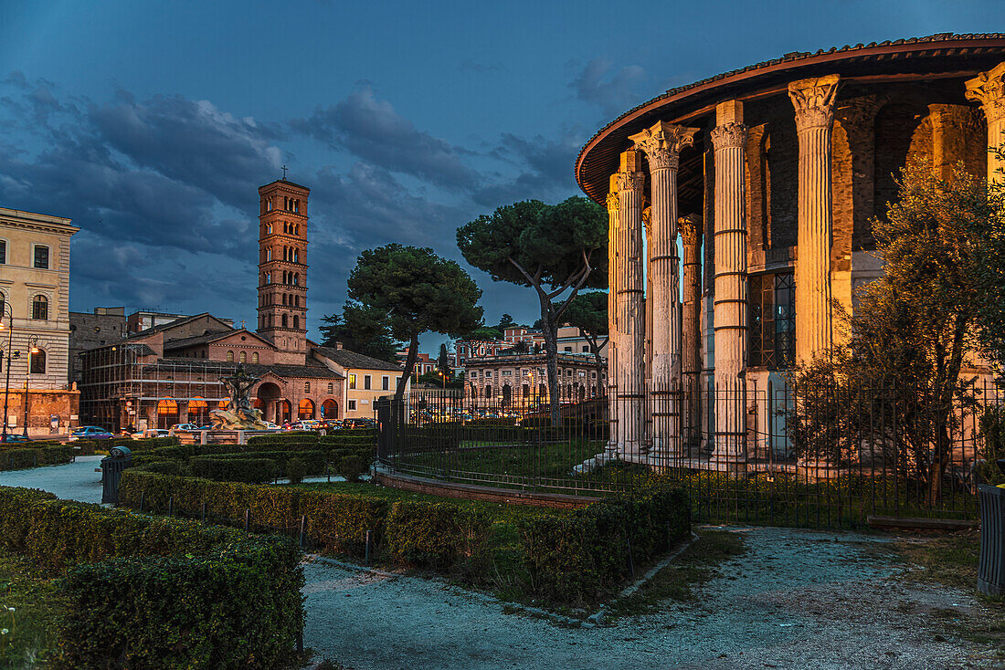 Forum Boarium, Temple of Hercules Victor, Rome, Lazio, Italy, Europe
