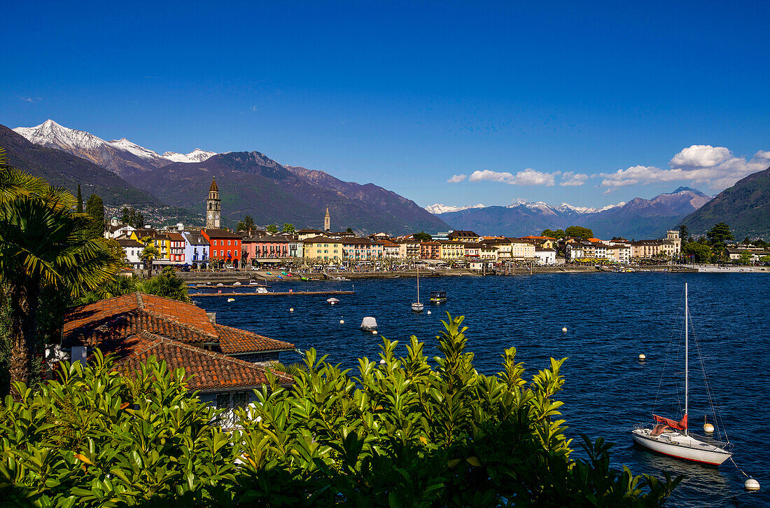 Ascona am Ufer des Lago Maggiore, Tessin, Schweiz