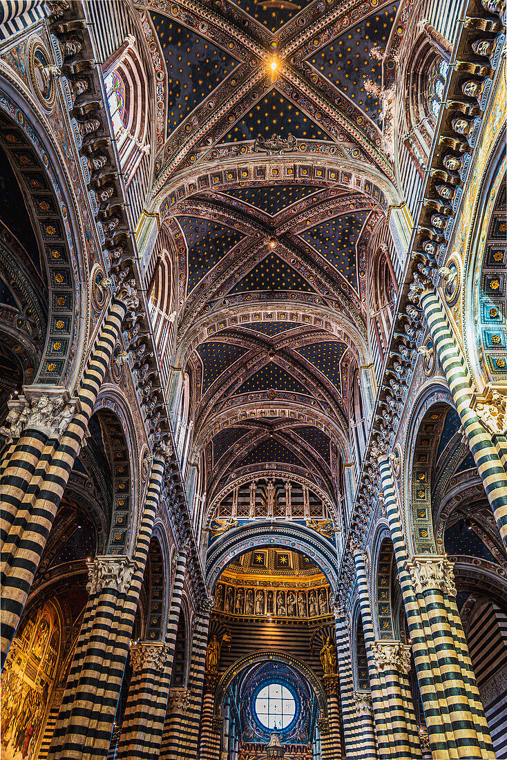 Dom Santa Maria Assunta von innen, Siena, Toskana, Italien, Europa