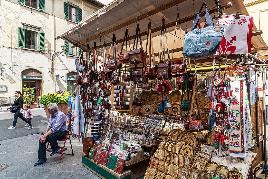 Touristen am Mercato Centralo, Florenz, Toskana, Italien, Europa