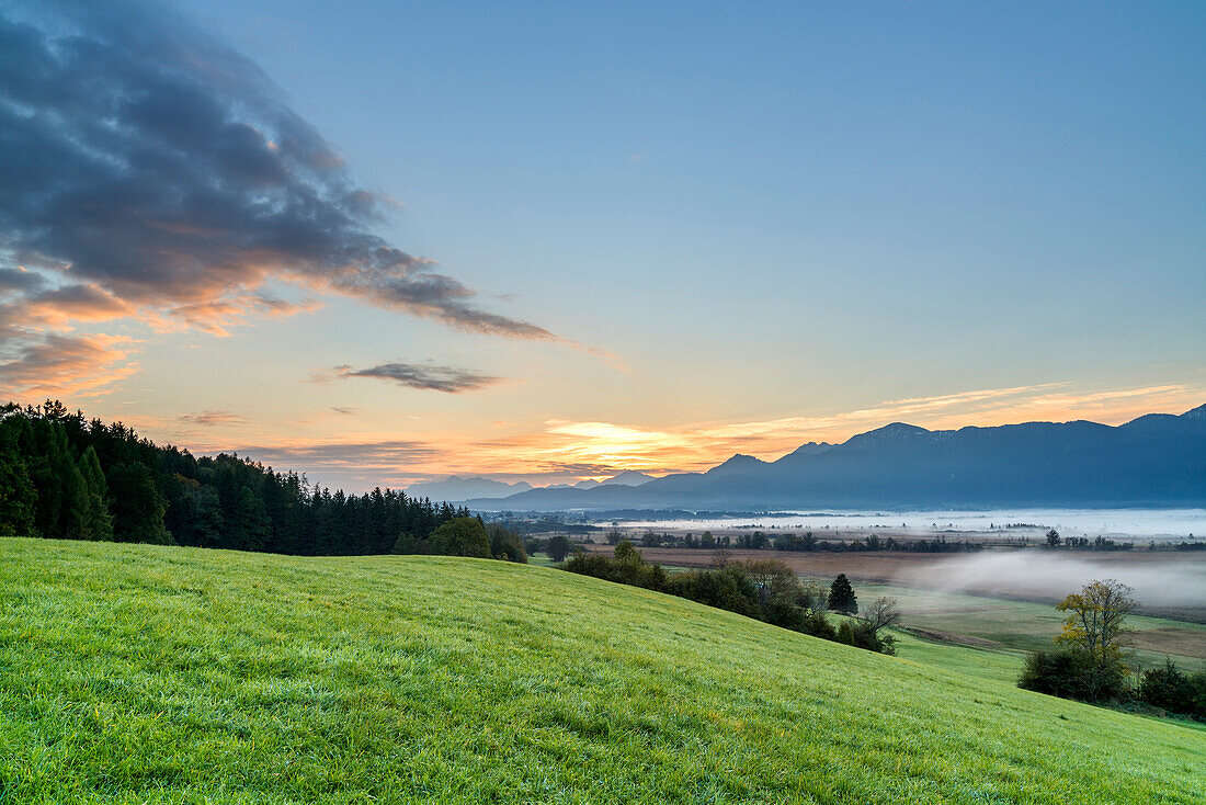 Morning in the Murnauer Moos, Murnau, Upper Bavaria, Bavaria, Germany