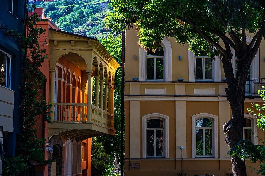 Architektur im Viertel von Alt-Tiflis - Kala, der älteste Teil der Hauptstadt Georgien