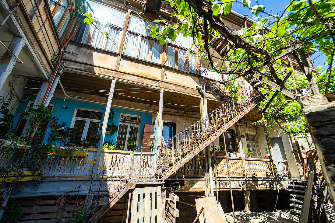 Architecture of Old Tbilisi's area - Kala, the oldest part of the capital city of Georgia