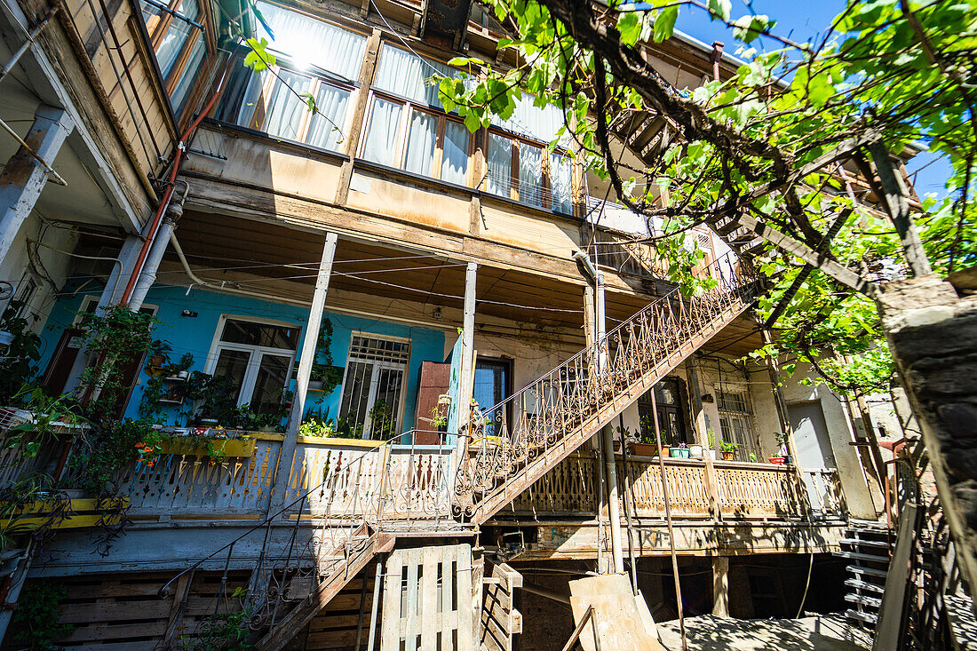 Architektur im Viertel von Alt-Tiflis - Kala, der älteste Teil der Hauptstadt Georgien