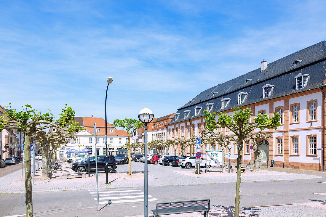 Blieskastel, Paradeplatz mit barocken Repräsentativbauten, Saarpfalz-Kreis im Saarland in Deutschland