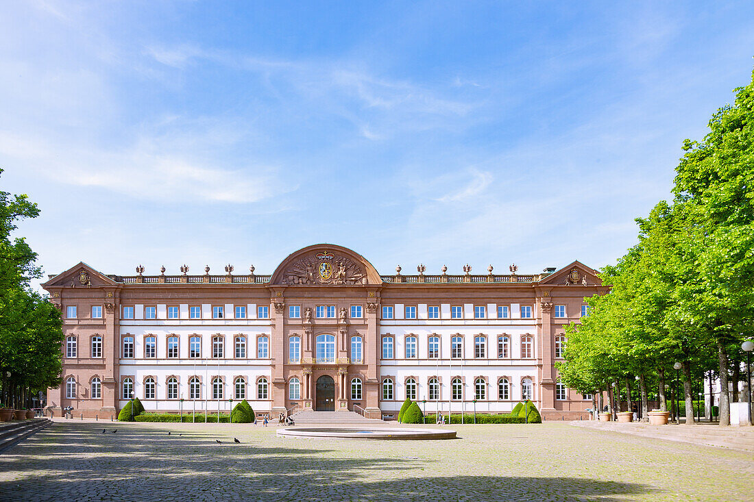 Ducal Castle with Higher Regional Court on Schlossplatz in Zweibruecken, Rhineland-Palatinate, Germany